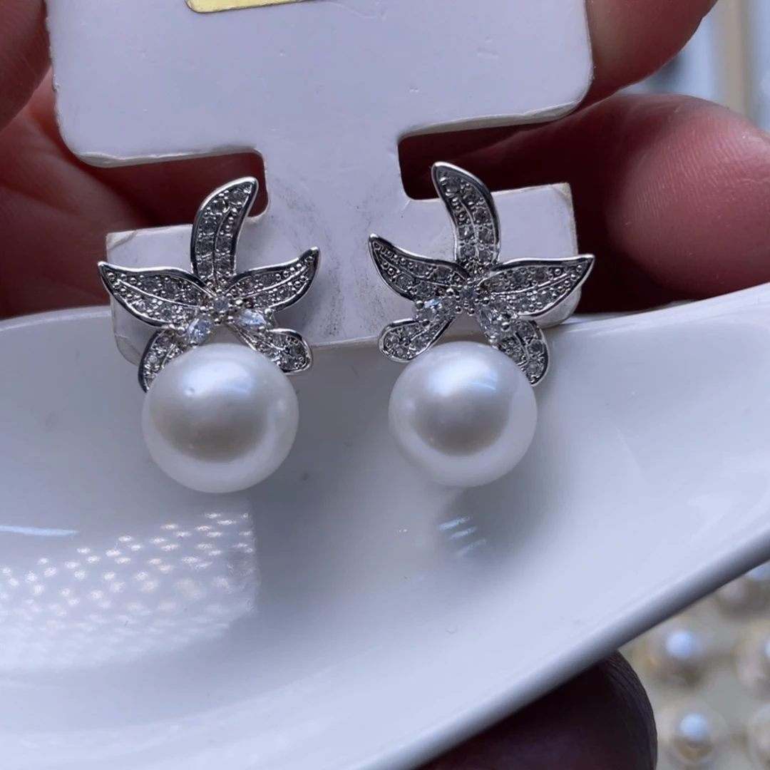 淡水珍珠耳饰未镶嵌