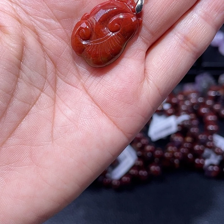 银S925镶嵌颈饰水晶极光如意吊坠