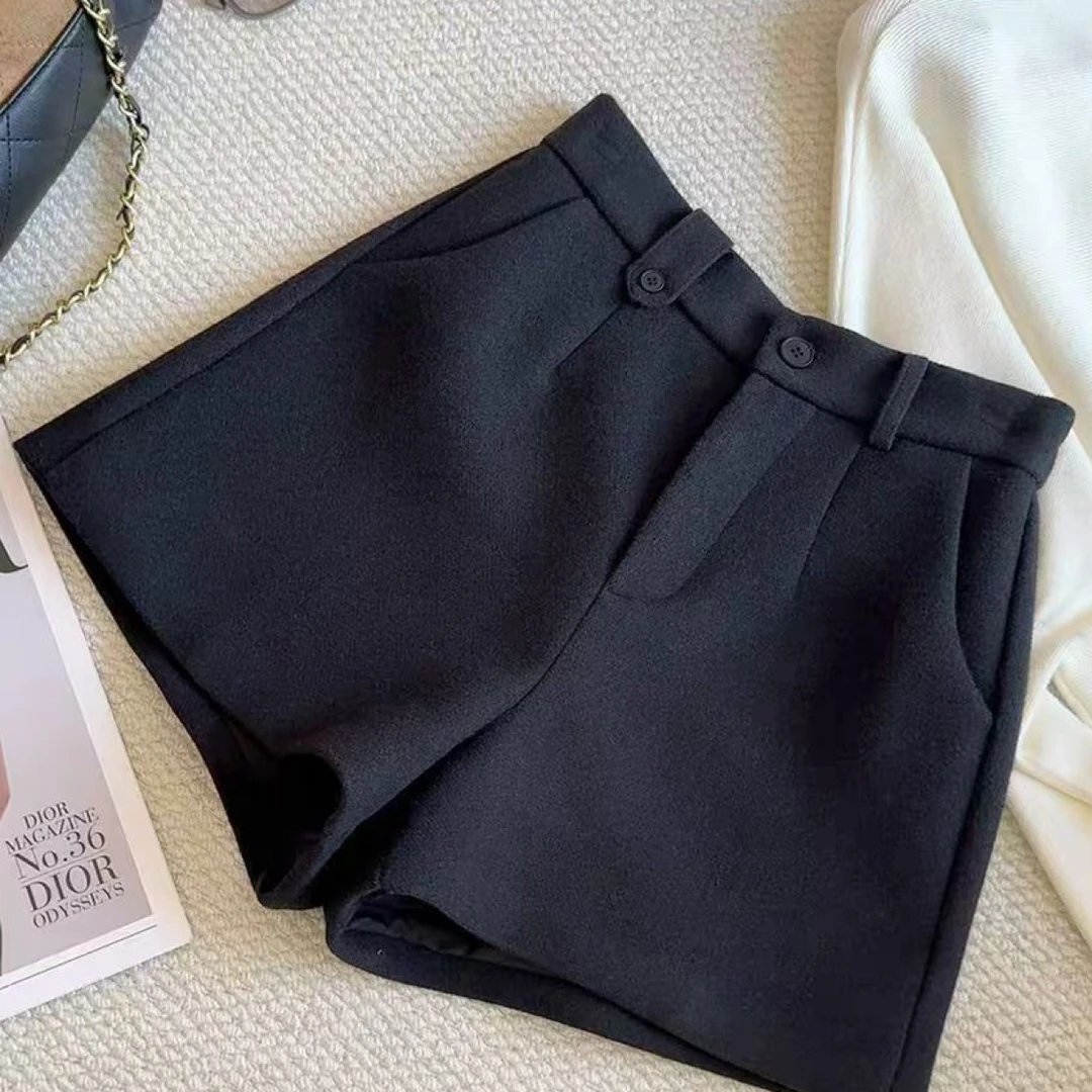 高腰短裤女2024秋冬新款韩版洋气