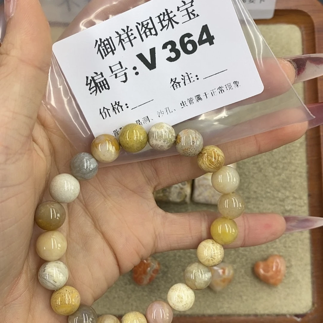 硅化珊瑚（珊瑚玉）颈饰未镶嵌