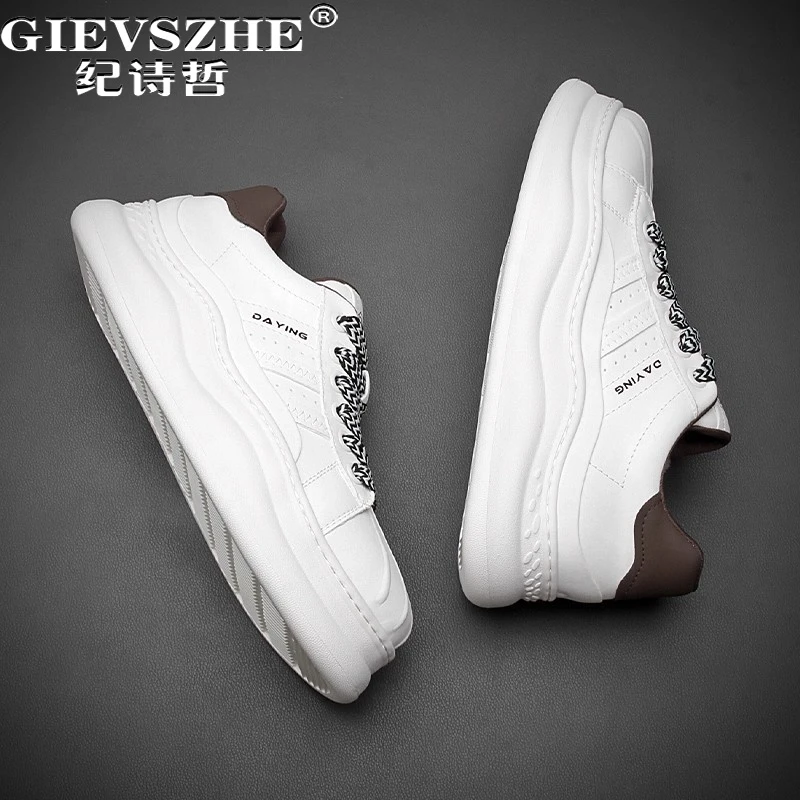 纪诗哲男鞋轻便厚底时尚运动鞋子男款潮流舒适休闲鞋透气百搭板鞋