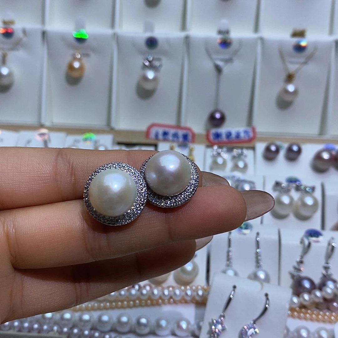 吊坠赠合金链条未镶嵌淡水珍珠13M