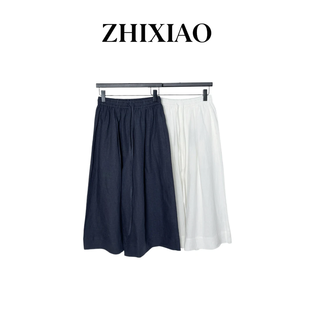 【ZHIXIAO】春季新款：腰头抽绳七分裤2330