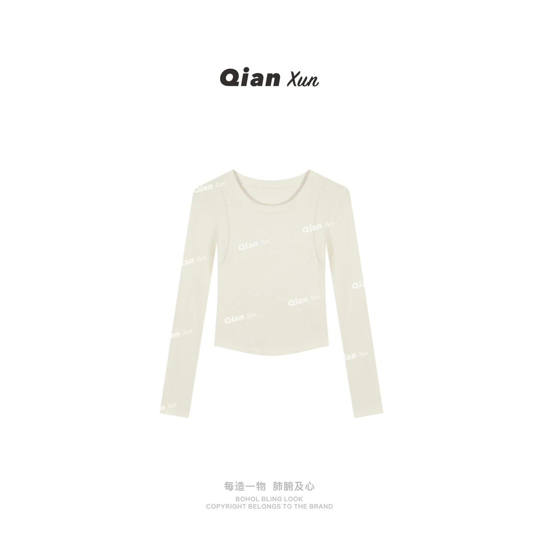 【千寻严选】秋季时尚气质百搭修身显瘦法式洋气轻奢上衣Q4SY3186A