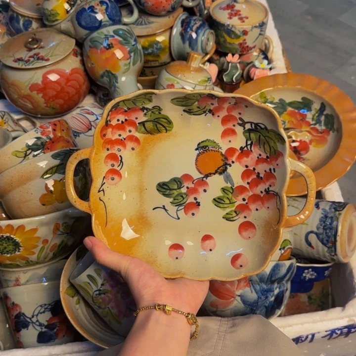 瓷片景德镇陶瓷手工手绘