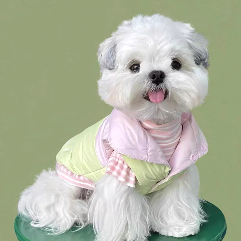 狗狗棉衣马甲泰迪猫咪小型犬狗狗衣服比熊贵宾博美约克夏秋冬装