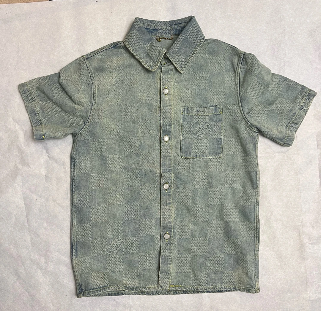 【niko出品】马户新款重工水洗牛仔衬衫复古百搭宽松潮流中性外套