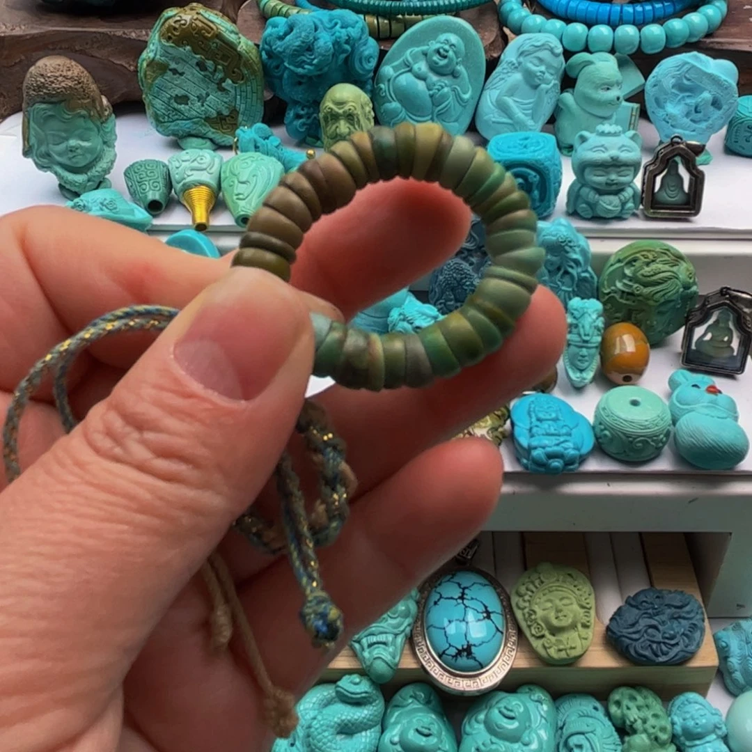 绿松石小鱼未镶嵌?*