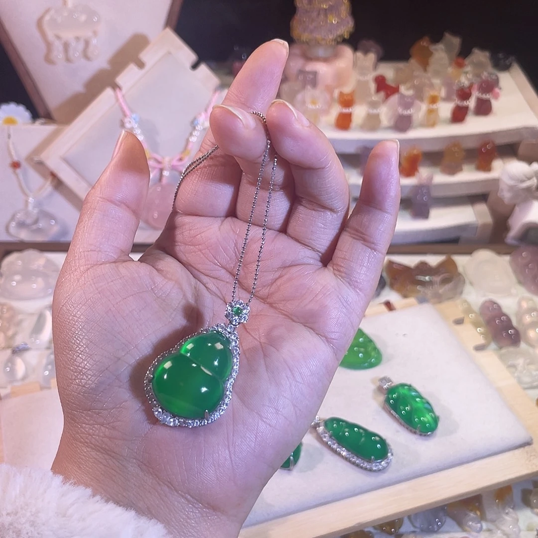 玛瑙/玉髓银S925镶嵌颈饰