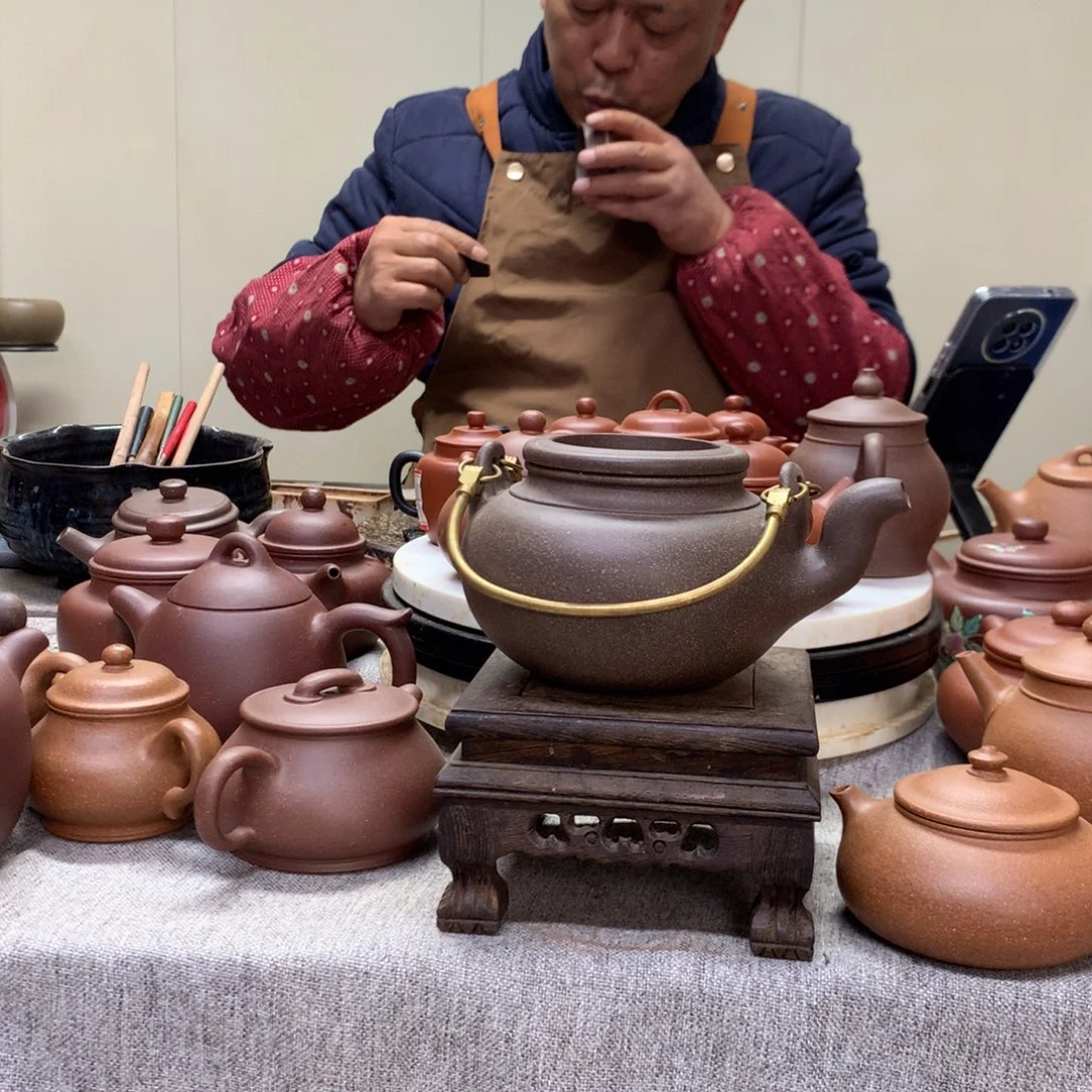 紫泥茶壶蛋包430 C半手工制作