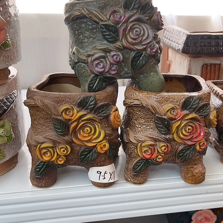 紫砂花盆粗陶材质多肉花盆