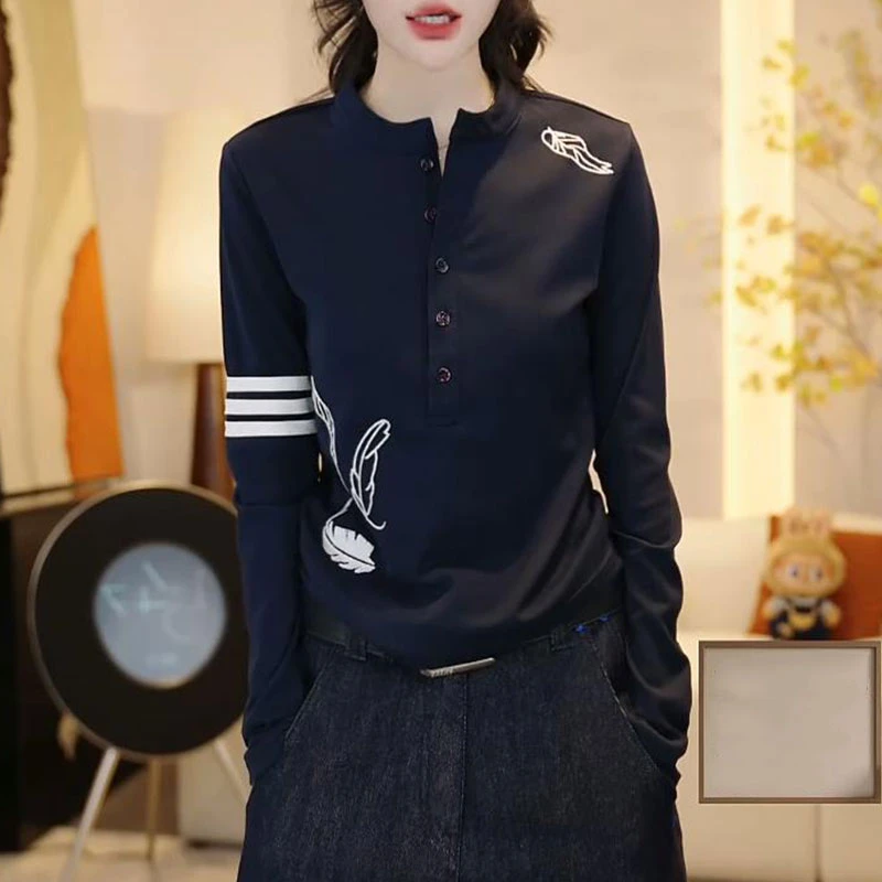 韩版时尚宽松显瘦长袖T恤女2025年春秋夏季新款高级感洋气上衣潮