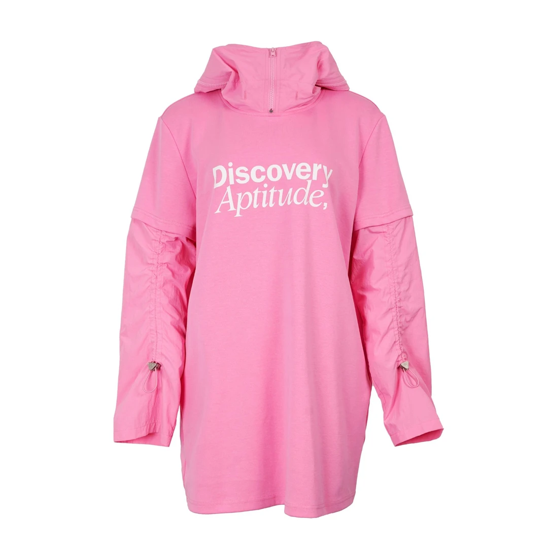 DNCY拼接图案连衣裙女款长袖时尚户外休闲女士防水DA41130189