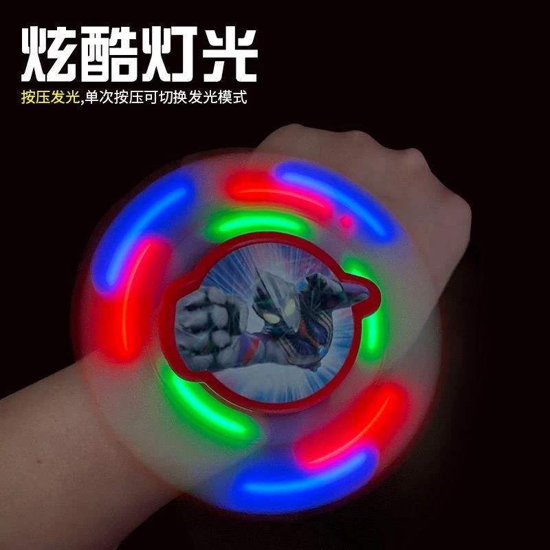 灵动奥特玩具迪迦泽塔啪啪圈啪嗒圈特利迦儿童发光趣味手表手环曼