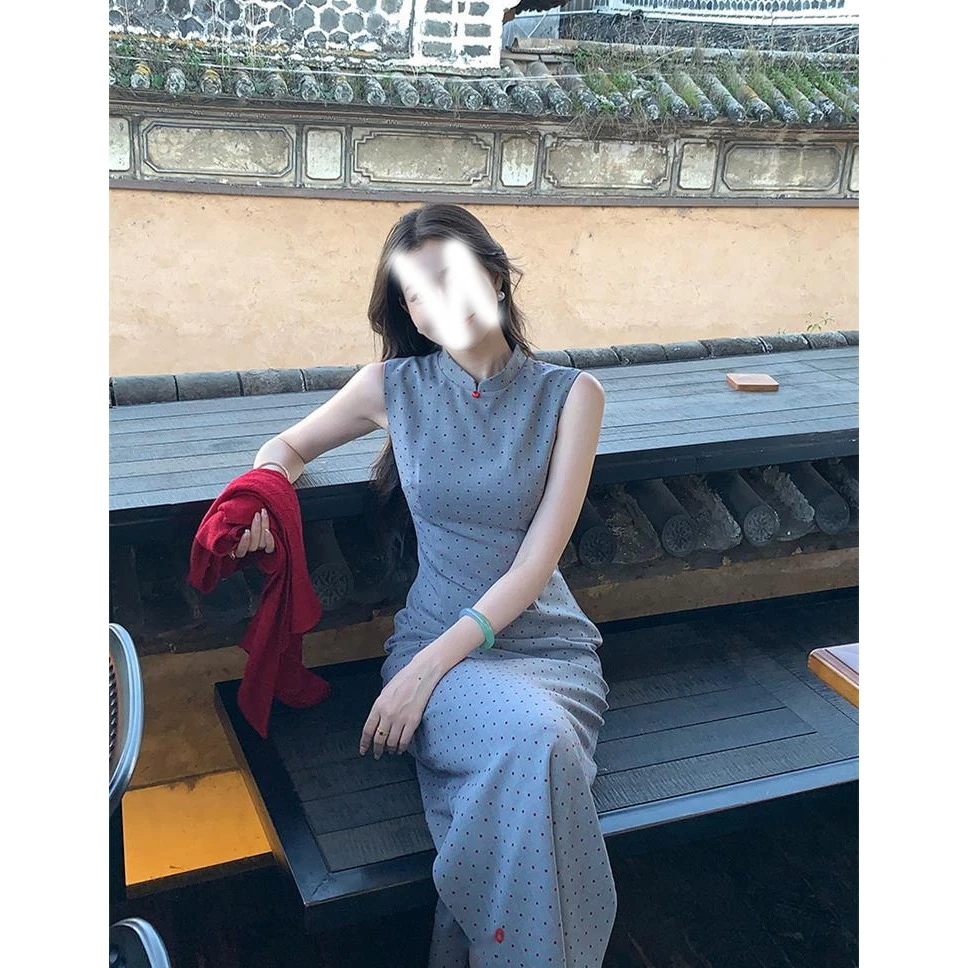 新中式国风2025套装【匆匆那年】复古修身旗袍女气质少女感连衣裙