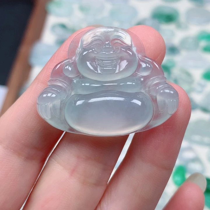 翡翠未镶嵌颈饰冰种大佛公