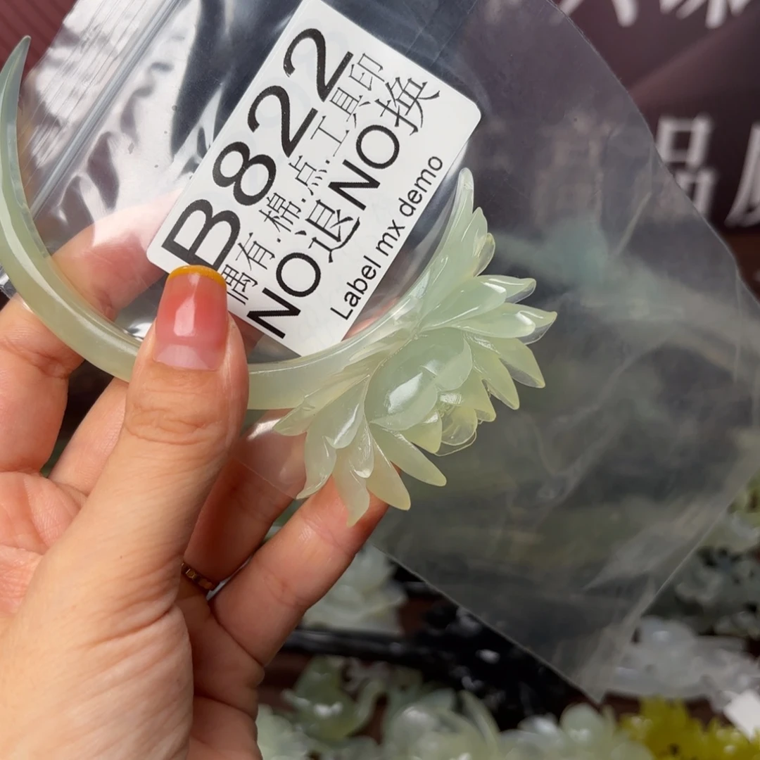 0***7合金蛇纹石玉发饰