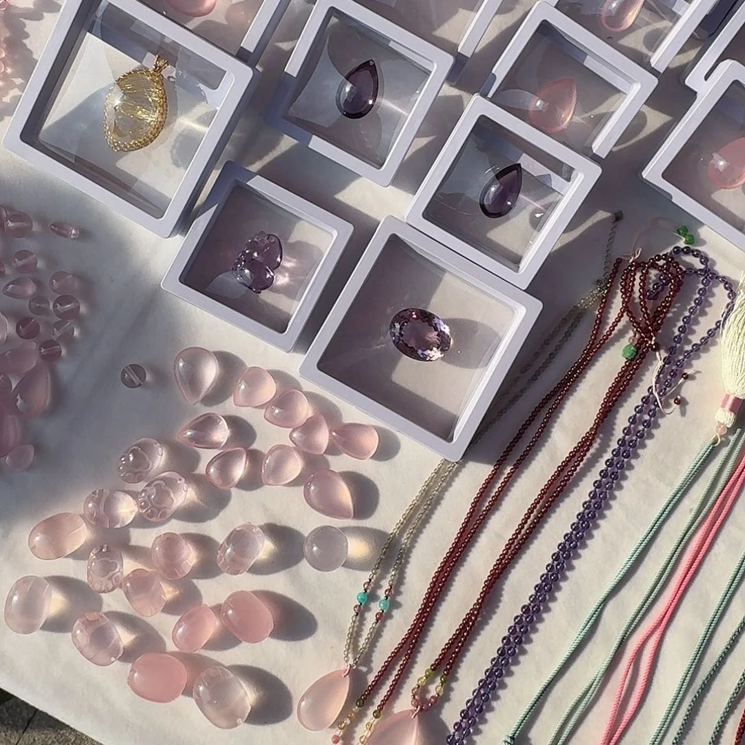 琪***宝紫晶银S925镶嵌颈饰