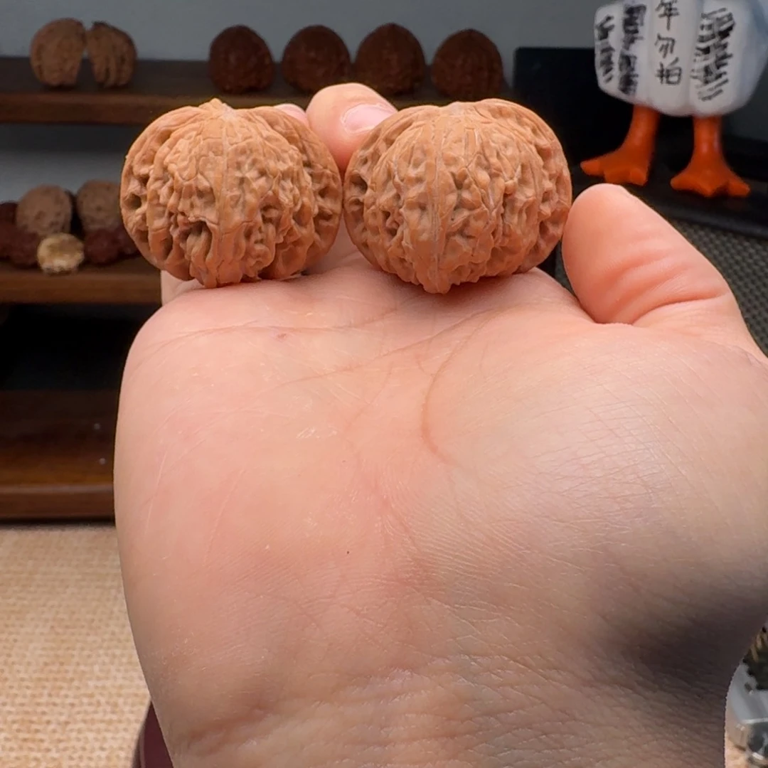 文玩核桃把件4017磨盘