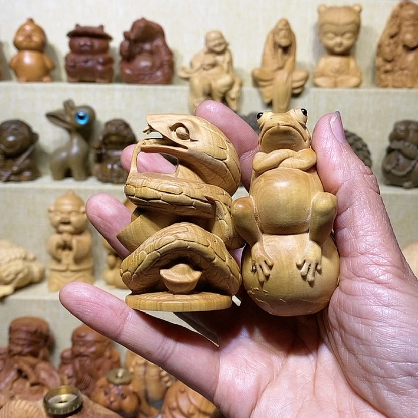 【闪购商品】黄杨木?****?小叶黄杨木蛇和青蛙