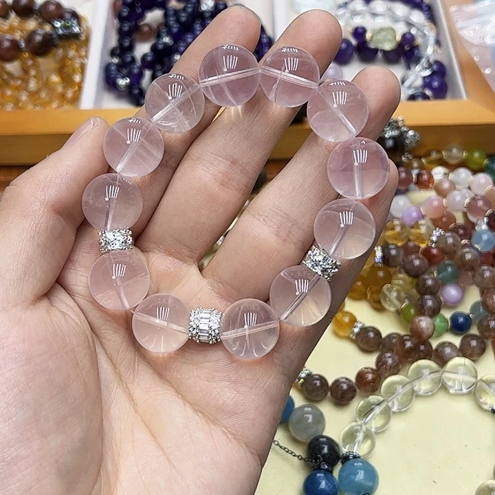 水晶手链银S925镶嵌星光