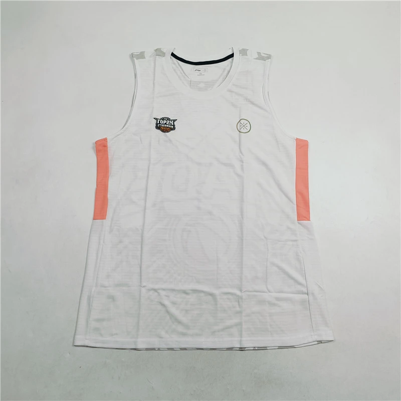 李宁韦德篮球比赛服男夏季新款吸汗舒适logo休闲无袖上衣AAYR439