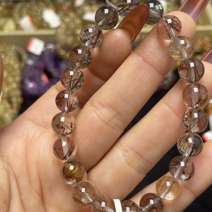 未镶嵌水晶手链彩发晶8.7