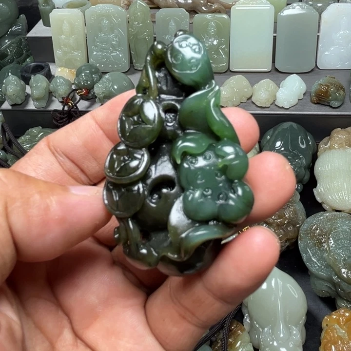 和田玉未镶嵌挂件?*风