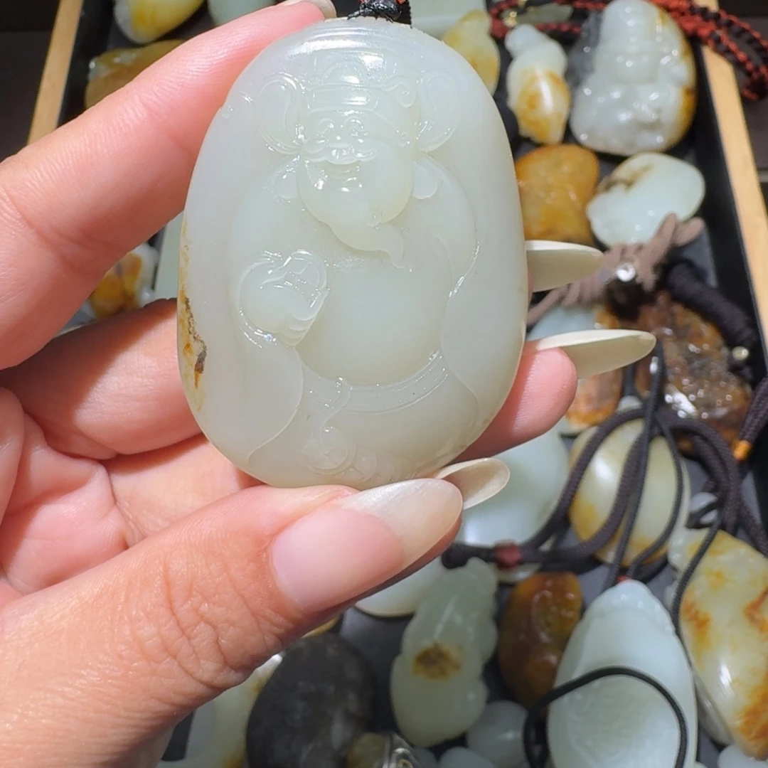 和田玉未镶嵌吊坠(不含链)