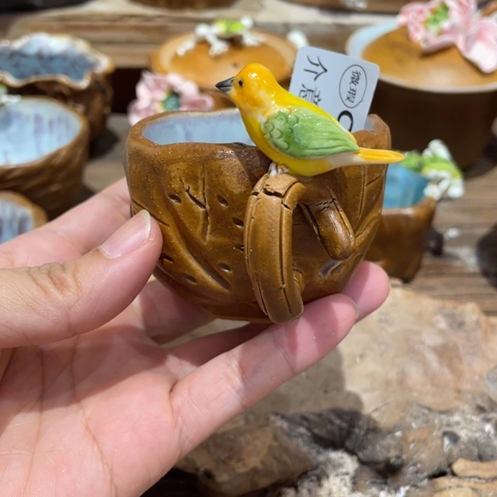 手工制作陶瓷茶具茶杯青蛙