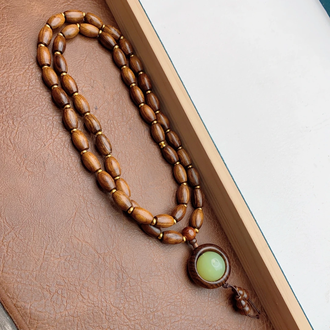 花梨木夜光项链mz353-无礼盒