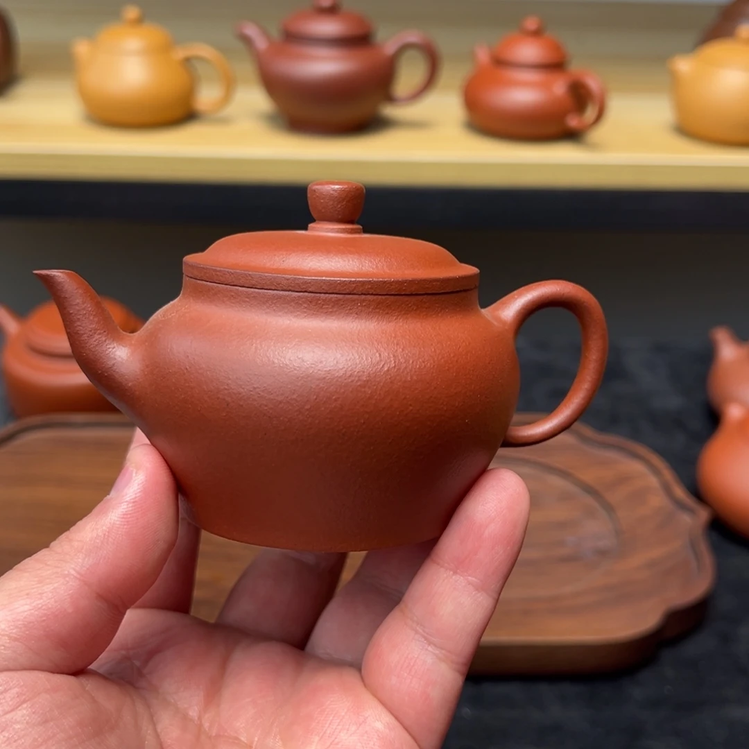 茶壶紫砂封釉150cc红清水宫灯