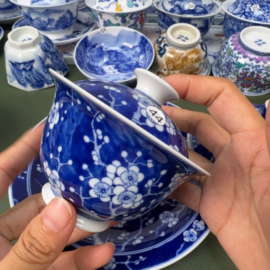 景德镇纯手工纯手绘茶具木木44