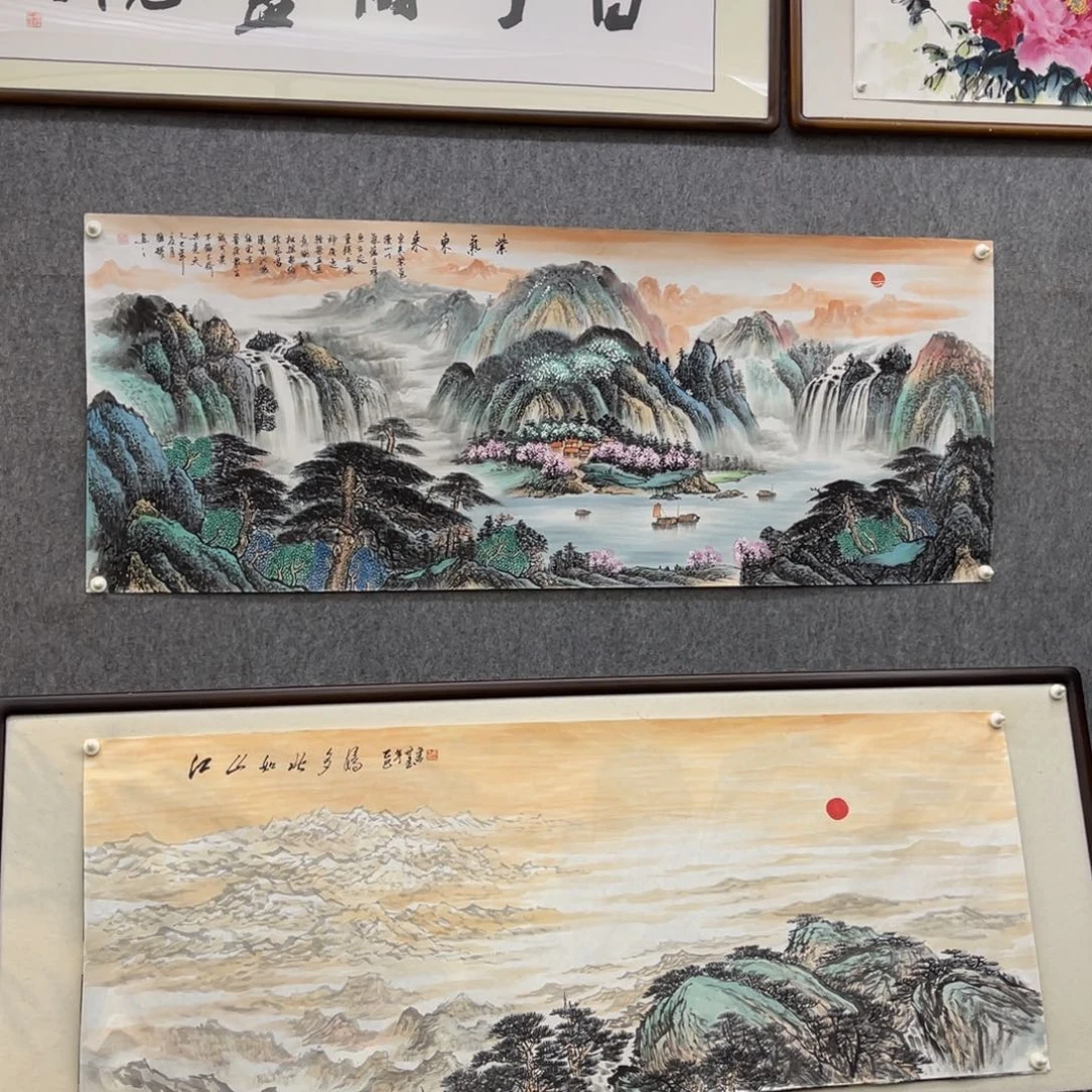 用***6国画六尺紫气东来画芯一幅
