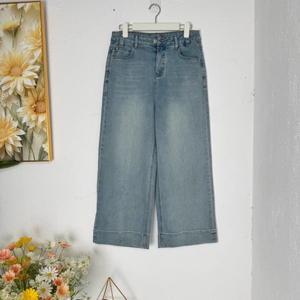 N5510-1 薄款牛仔裤女小个子直筒裤短裤潮流休闲百搭