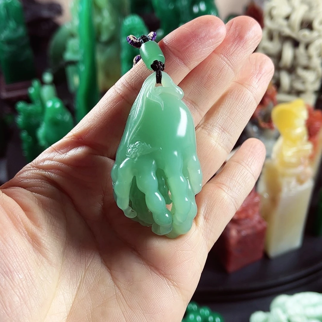 四川石名贵石材梅子青