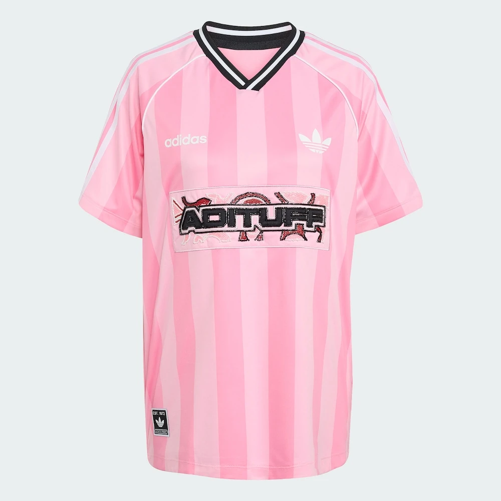 adidas阿迪达斯三叶草欧若风潮流V领运动球衣T恤KD2272  KD2274