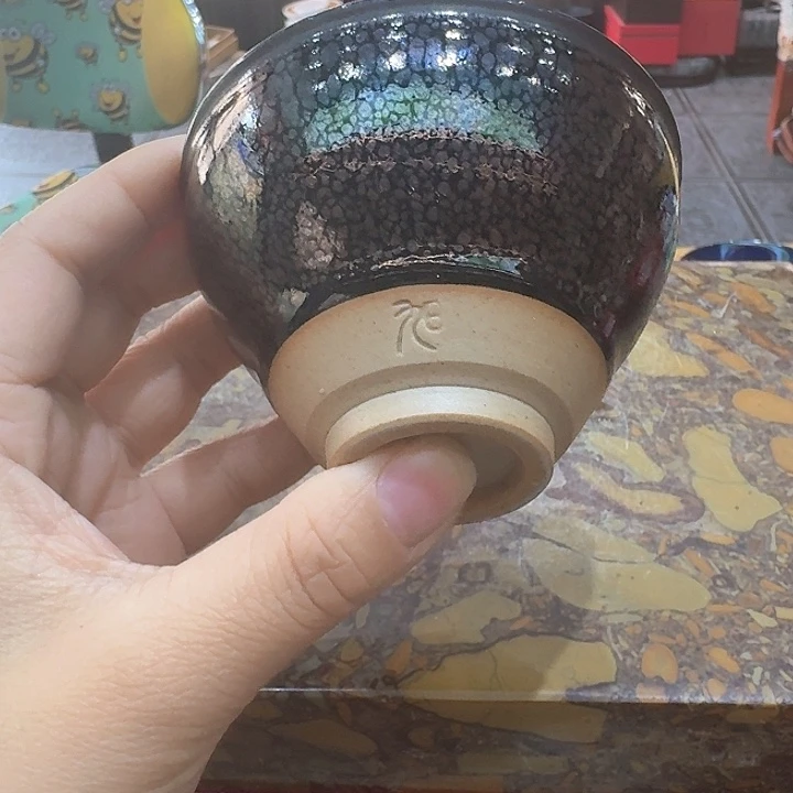 柴烧盏杯一个，瓷。。。