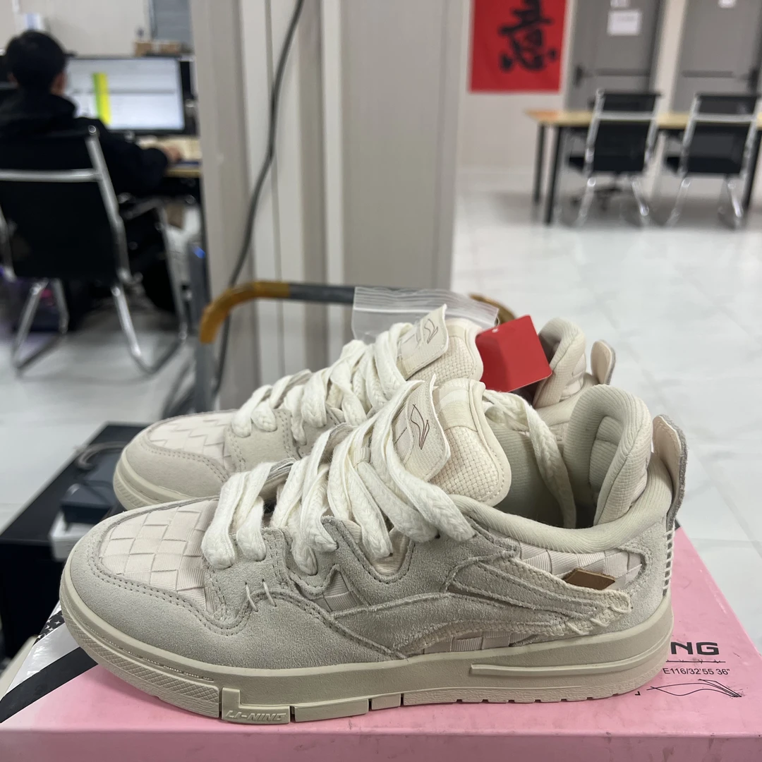 《B品以直播展示为准》色差（X1009)李宁女子休闲运动鞋AECT032-1