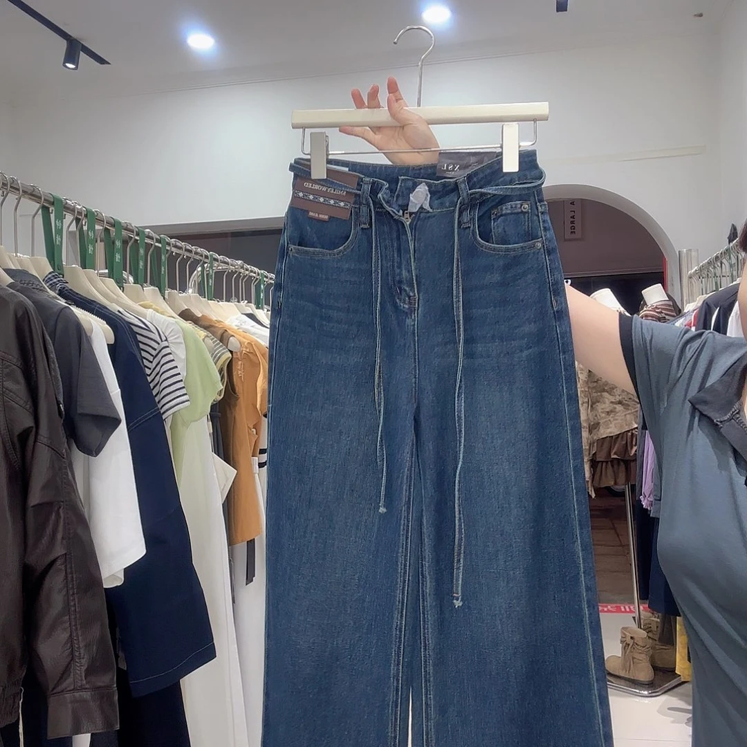 小个子牛仔阔腿裤到XL