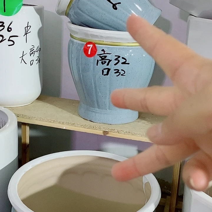 陶瓷大花盆南瓜一套