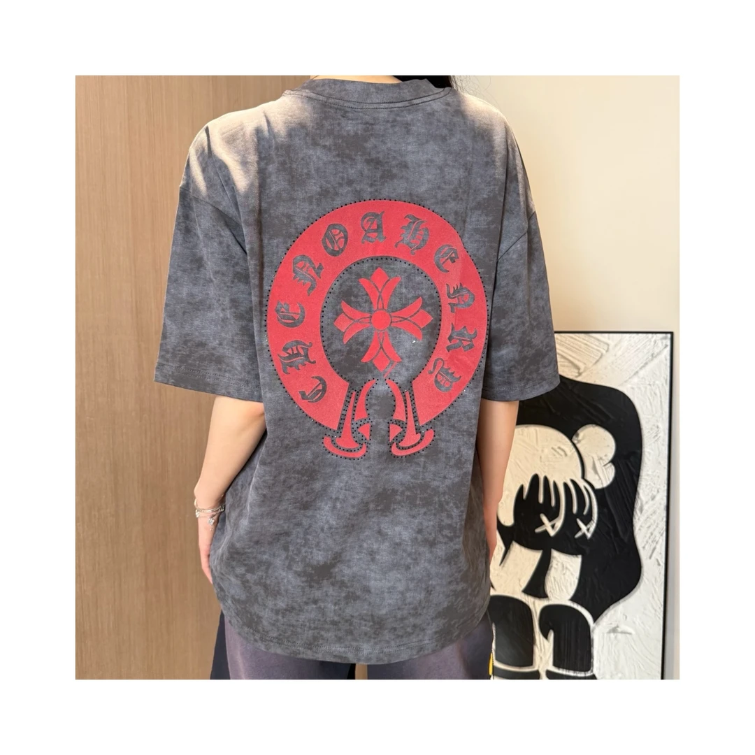 【现货-重工】重磅奢品潮牌纯棉T恤男女同款宽松短袖上衣K429