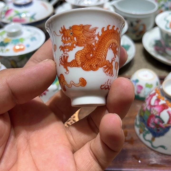 纯手绘精品盖碗杯