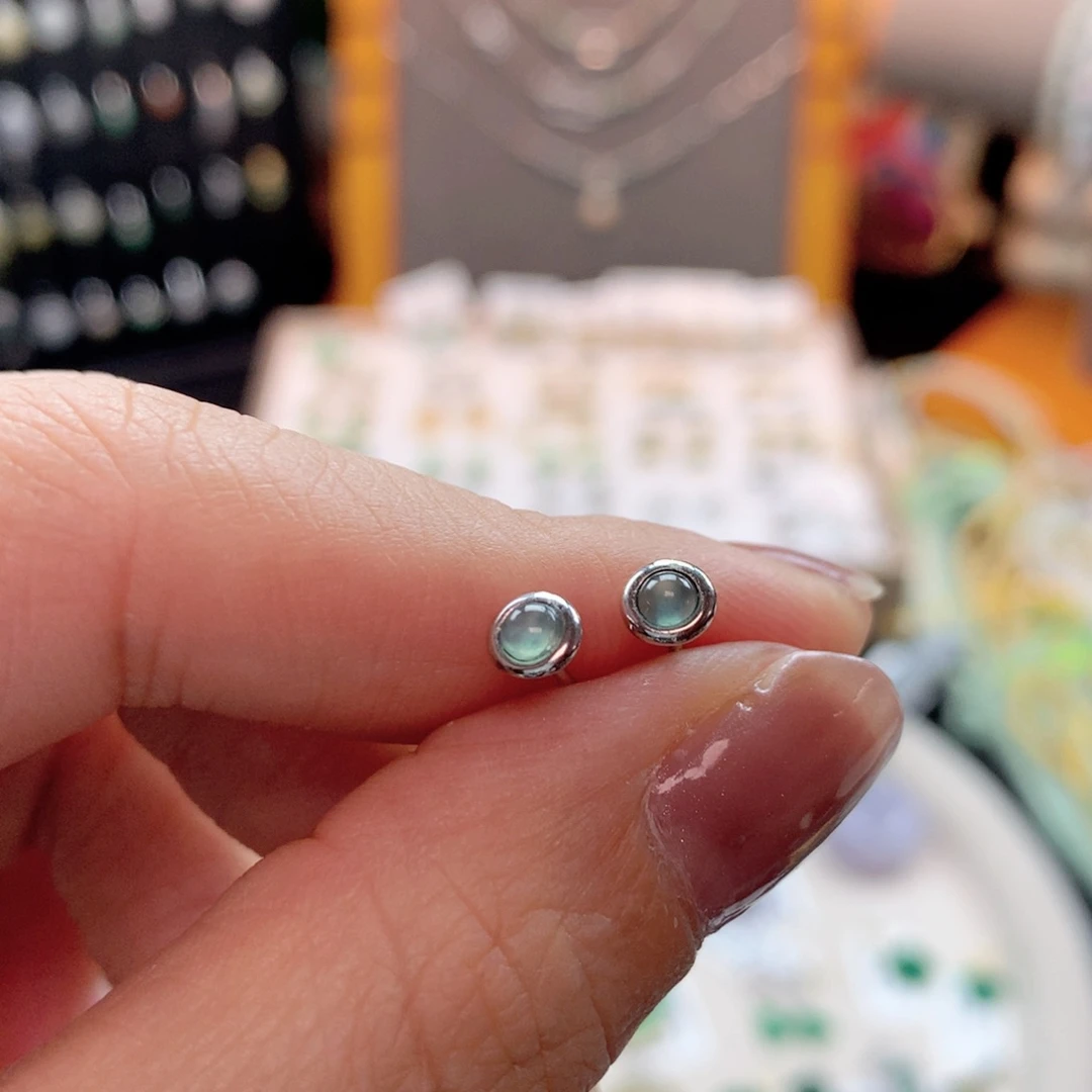 颈饰银S925镶嵌翡翠