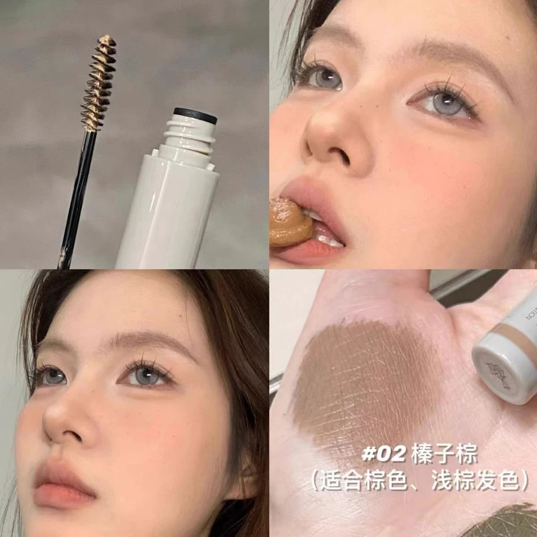 韩系浅眉膏棕色染眉膏细头纤长不脱妆防汗防水自然野生眉毛学生党