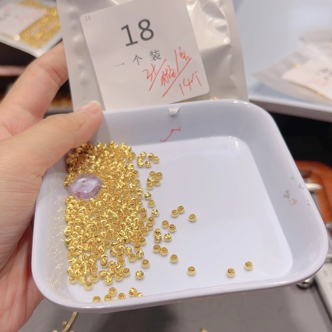 水晶珠宝半成品银S925镀金镶嵌18