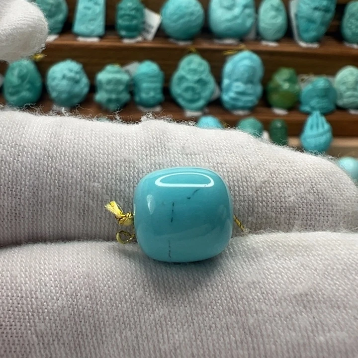 绿松石未镶嵌老型珠10.6mm