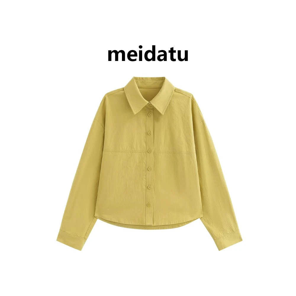美哒兔（自洽简廓）简约百搭翻领慵懒衬衫（小个子版）CK2464-27