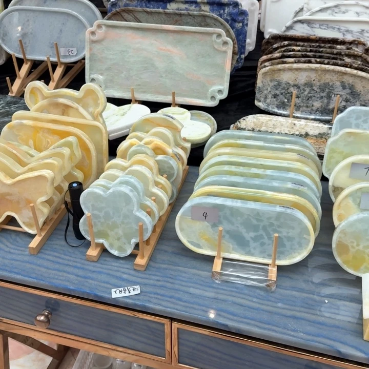 石材独家沙漠绿洲茶盘