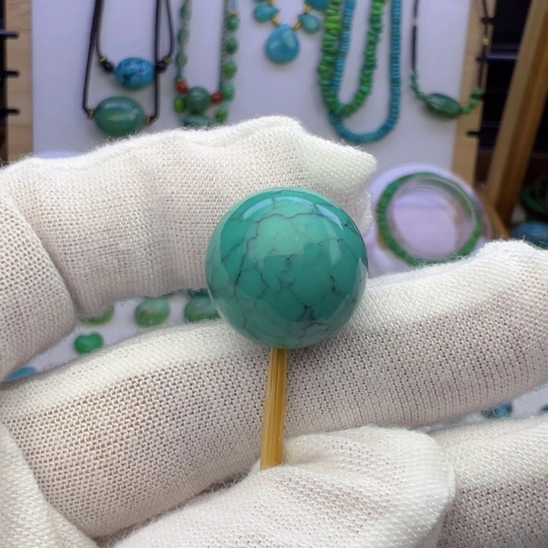 绿松石网花圆珠16.1mm兰